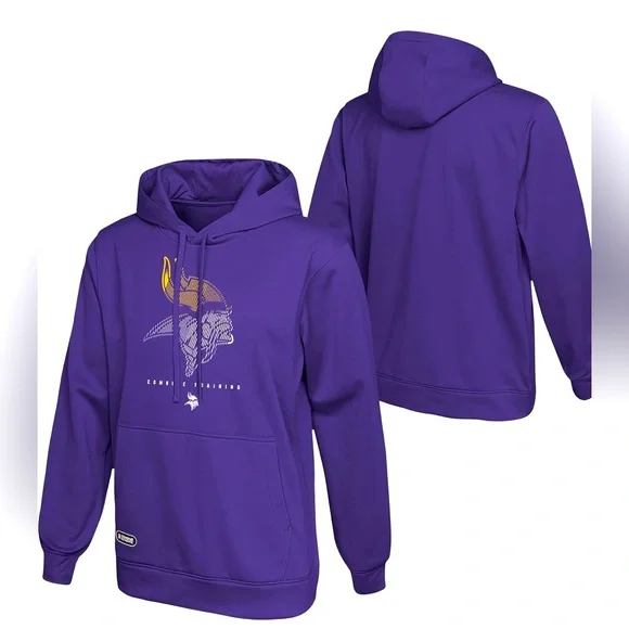 NWT [Outerstuff] Minnesota Vikings NFL Pullover Performance Fleece Hoodie Mens S - Picture 2 of 8